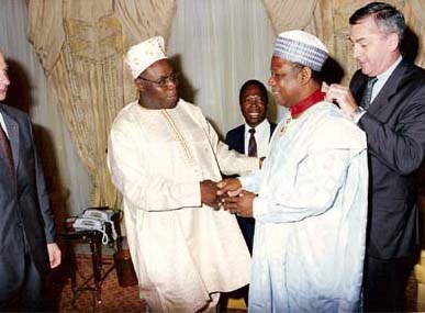 Obasanjo with die-to-rule spymaster Gusau img: aliyumohammedgusau