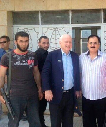 McCain with leaders of Al Qaeda and the Free Syrian Army