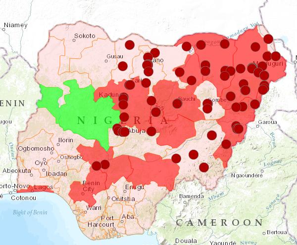 North Nigeria Pogrom Map