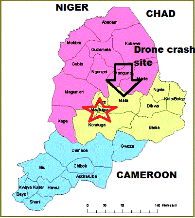 map of borno state