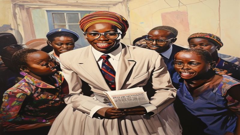 Dr. Joe Okei-Odumakin Today Marked Her Birthday With Students Of The Babs Fafunwa Millennium Senior Grammar School, Ojodu