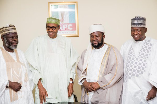 Buhari with radical Izala clerick Bala Lau