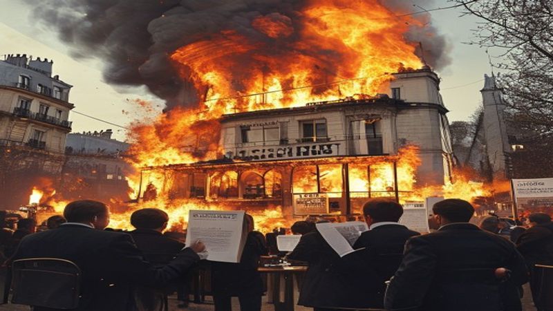Protesters set Macron’s favorite Paris restaurant on fire