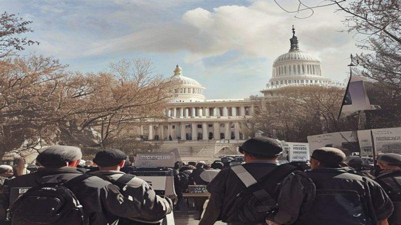 Pro-Palestinian protest leads to lockdown at US Capitol