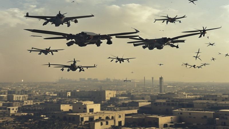 Iran launches swarm of kamikaze drones at Israel