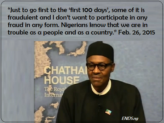 FACT: Buhari Disowned #100DaysPromise As Total Fraud In Chatham Speech Prior To Elections